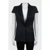 Dark blue short sleeve vest