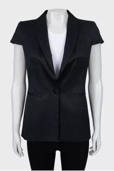 Dark blue short sleeve vest