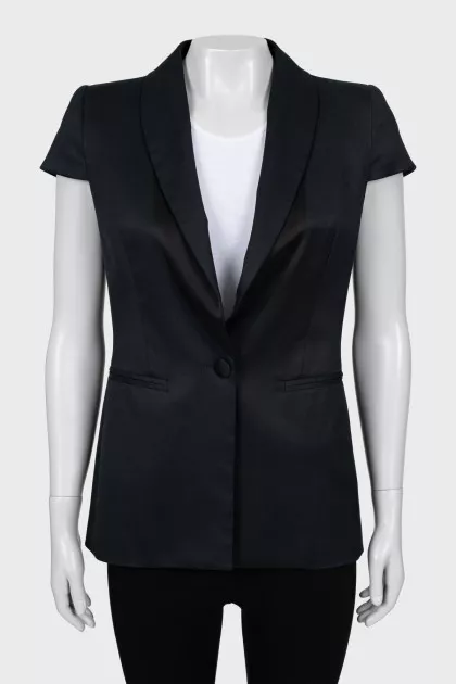 Dark blue short sleeve vest