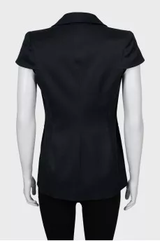 Dark blue short sleeve vest