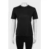 Black straight fit t-shirt with tag
