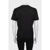 Black straight fit t-shirt with tag