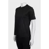 Black straight fit t-shirt with tag
