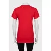Fitted T-shirt decorated with rhinestones
