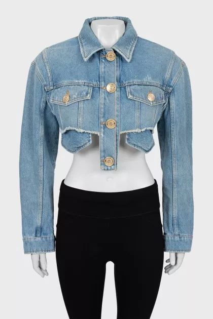 Cropped denim jacket