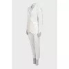 White suit with floral pattern