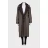 Wool coat with fur inserts