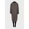 Wool coat with fur inserts