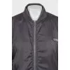 Grey oversized bomber jacket