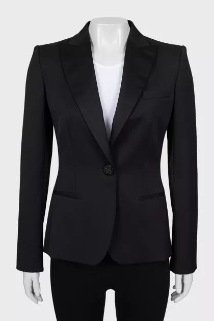 Black jacket with satin lapels