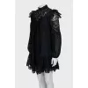 Black guipure dress