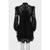 Black guipure dress