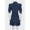 Fitted dress with lace collar