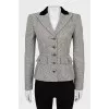 Fitted jacket with metal buttons