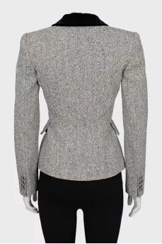 Fitted jacket with metal buttons