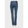 Plaid slim fit jeans with tag