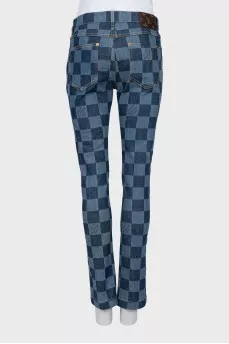 Клітчасті джинси slim fit з биркою