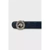 Men's blue belt with embossed leather