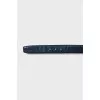 Men's blue belt with embossed leather