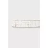 Embossed leather belt with tag