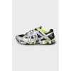 Textile sneakers with print on the sole