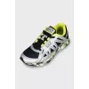 Textile sneakers with print on the sole