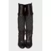 Leather boots with brand logo