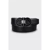 Black leather belt