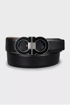 Black leather belt