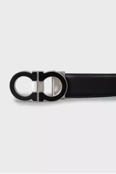 Black leather belt