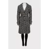Printed fitted coat