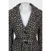 Printed fitted coat