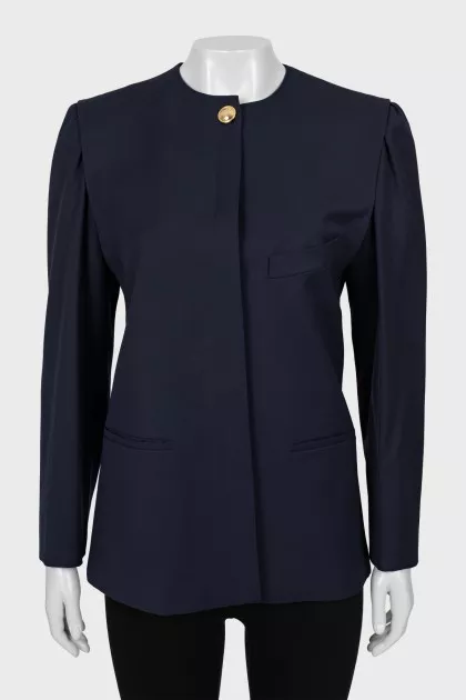 Straight cut wool jacket