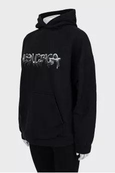 Oversized hoodie with brand logo