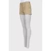 Cotton and linen mini shorts