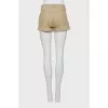 Cotton and linen mini shorts