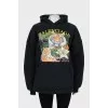 Reversible oversized hoodie