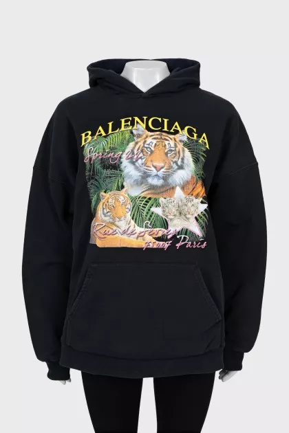 Reversible oversized hoodie