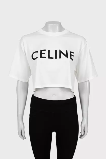 Cropped white t-shirt