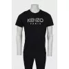 Men's black T-shirt with logo