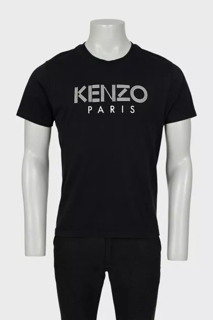 Men's black T-shirt with logo