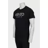 Men's black T-shirt with logo