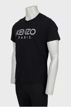 Men's black T-shirt with logo