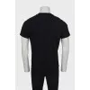 Men's black T-shirt with logo