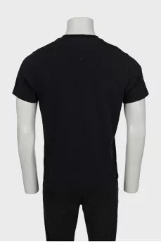 Men's black T-shirt with logo
