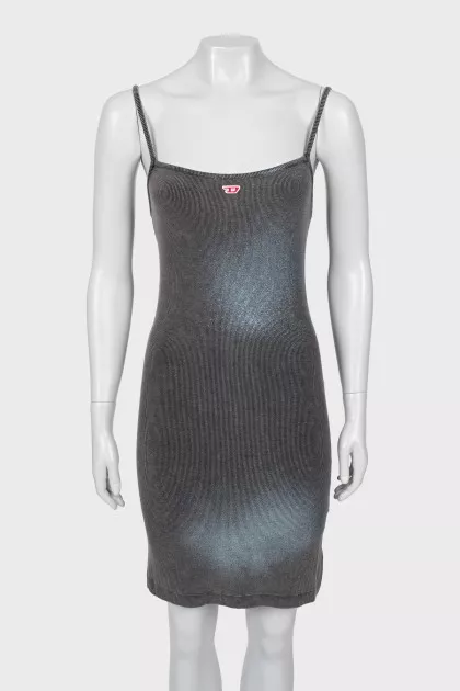 Mini dress with straps with tag
