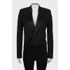 Cropped jacket with satin lapels