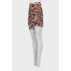 Printed mini skirt with tag