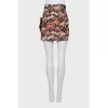 Printed mini skirt with tag