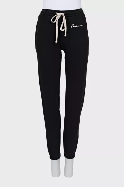 Sports joggers with embroidered logo